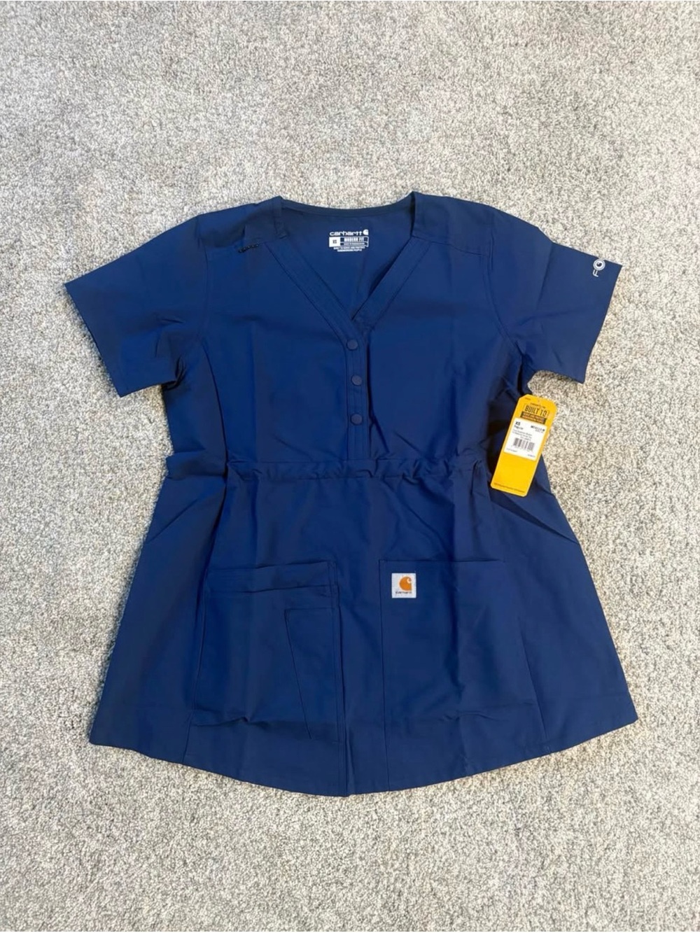 Carhartt Navy Women's Scrub Maturnity Top